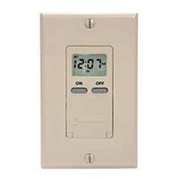 Timer Controls: Electronic In-Wall Timers, 24 h Time Setting Mode, White