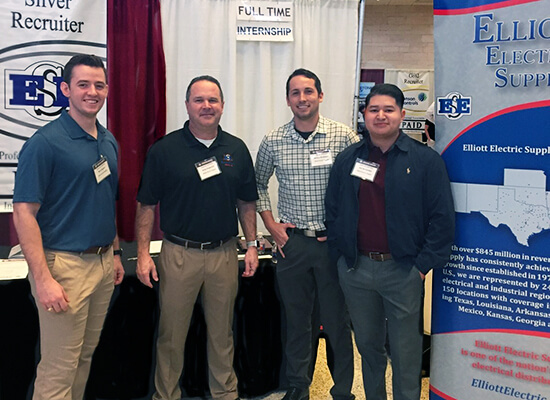 College campus career fair
