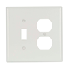 2038WB0X - Wallplate 2G Toggle/Duplex THRMST Mid WH - Eaton