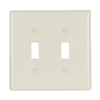 2039LA - Wallplate 2G Toggle Thermoset Mid La - Eaton