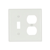 5138WB0X - Wallplate 2G Toggle/Duplex Nylon STD WH - Eaton Wiring Devices