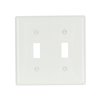 5139WB0X - Wallplate 2G Toggle Nylon STD WH - Eaton