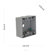 53370 - HBL 2G WP BX, (5)1/2HUBS Gry - Hubbell--Raco