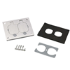 828RTCAL - Rect Dup Recept Cover Aluminum Brushed - Wiremold