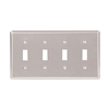 93074B0X - Wallplate 4G Toggle STD SS - Eaton