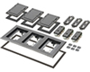 FLBC8530BL - NM 3G Floor Box Frame Kit Black - Arlington Industries