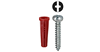 K6C0TP - #10 Red Conical Anchor Kit W/PH Combo Drive Screws - L.H. Dottie CO.