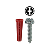 K6HXTP - #10 Red Conical Anchor Kit W/HH Combo Drive Screws - L.H. Dottie CO.