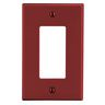 P26R - Wallplate, 1-G, Dec, Red - Wiring Device-Kellems