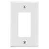P26W - Wallplate, 1-G, Dec, WH - Hubbell Wiring Devices