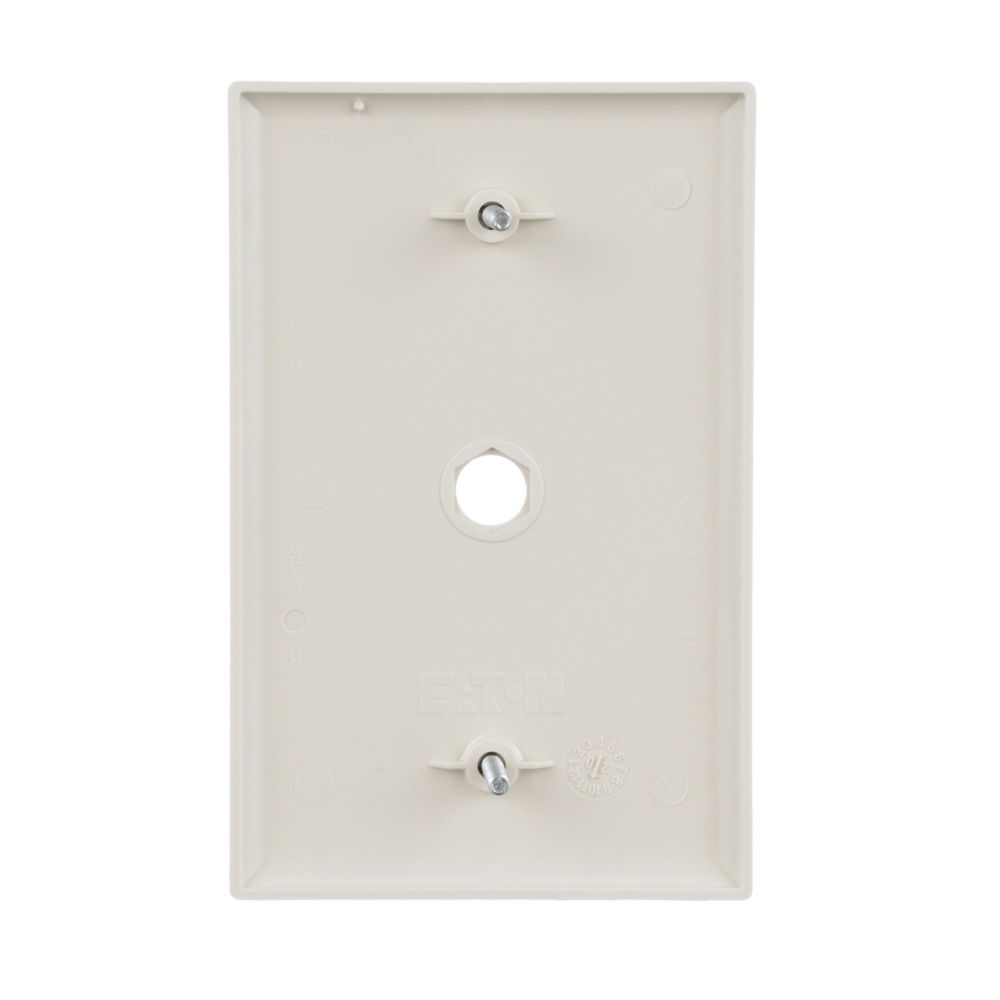 PJ11LA - Wallplate 1GTEL/Coax.406"Hole Poly Mid BX La - Eaton