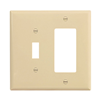 PJ126V - Wallplate 2G Toggle/Deco Poly Mid Iv - Eaton