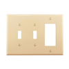 PJ226V - Wallplate 3G 2TOGGLE/Deco Poly Mid Iv - Eaton