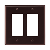 PJ262B - Wallplate 2G Decorator Poly Mid BR - Eaton