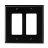 PJ262BK - Wallplate 2G Decorator Poly Mid BK - Eaton