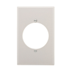 PJ724W - Wallplate 1G SGL Rec W/2.15"Hole Poly Mid WH - Eaton