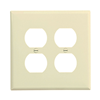 PJ82A - Wallplate 2G Duplex Poly Mid Al - Eaton