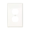 PJ8W - Wallplate 1G Duplex Poly Mid WH - Eaton Wiring Devices