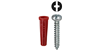 RD3 - #8 Red Conical Anchor Kit W/PH Combo Drive Screws - L.H. Dottie CO.