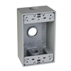 SB350S - Tam 1G WP Gray Box - Three 1/2" Holes - 18 Cu In - Taymac