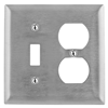 SS18 - Wallplate, 2-G, SW/Dup, SS - Wiring Device-Kellems